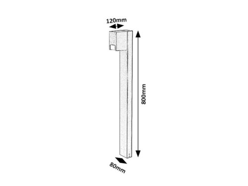 Lampadar Cernon, 1 x GU10, negru, IP44