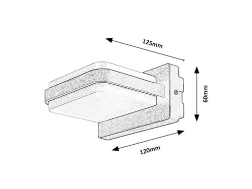 Aplica Gendt LED, 12W, 800lm, lumina calda (3000K), IP44
