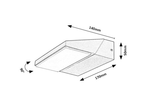 Aplica Senica LED, 13W, 540lm, lumina neutra (4000K), IP65
