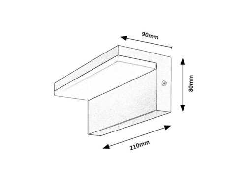 Aplica Zaragoza LED, 10W, 560lm, lumina neutra (4000K), IP54