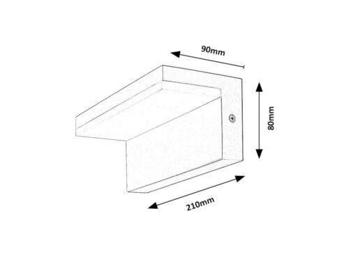 Aplica Zaragoza LED, 10W, 780lm, lumina neutra (4000K), IP54