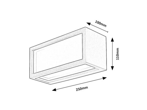 Aplica Lublin LED, 10W, 480lm, lumina neutra (4000K), IP54