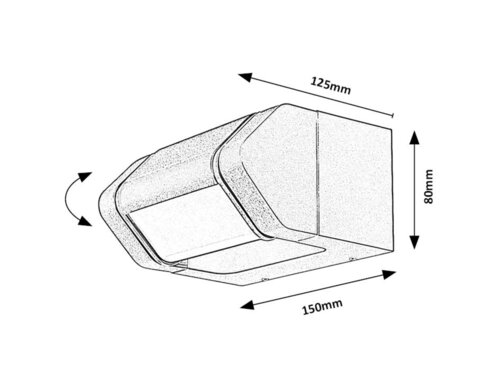 Aplica Medna LED, 8W, 530lm, lumina calda (3000K), IP54