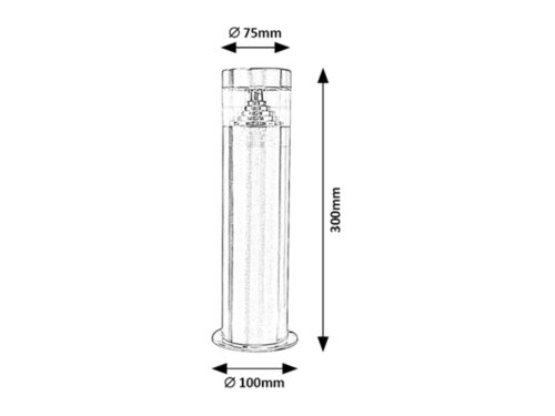 Lampadar Lisbon LED, 7W, 560lm, lumina neutra (4000K), IP54