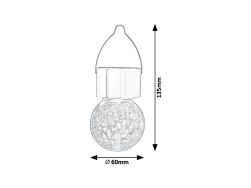 Lampa Yola LED, 0.06W, 1lm, RGB, IP44