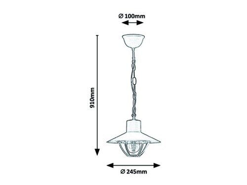 Pendul Almada, 1 x E27, maro, IP44