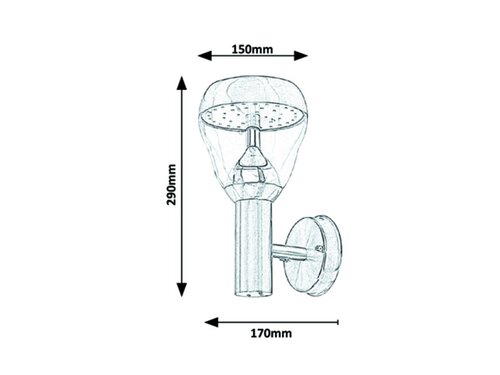 Aplica Amalfi LED, 8W, 760lm, lumina neutra (4000K), IP44