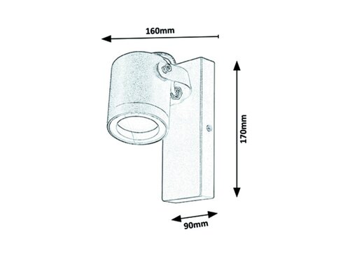 Aplica Elva, 1 x GU10, antracit, IP44