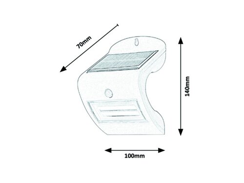 Lampa Opava LED cu senzor de miscare, 2W, 115lm, lumina neutra (4000K), IP44