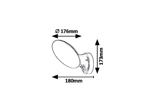 Aplica Varna LED cu senzor de miscare, 12W, 720lm, lumina neutra (4000K), IP54