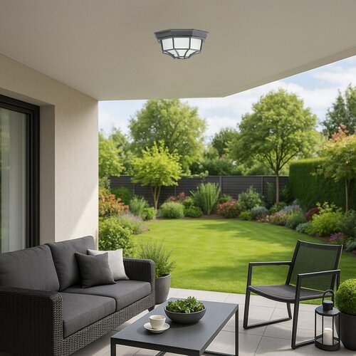 Plafoniera Milano, 1 x E27, negru, IP43