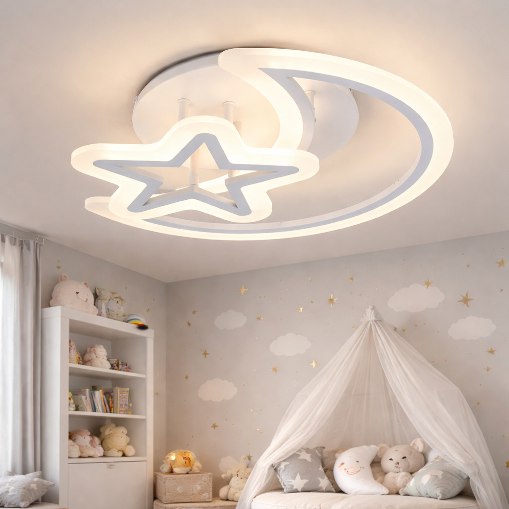 Lustra LED Half Moon, 80W, Alb