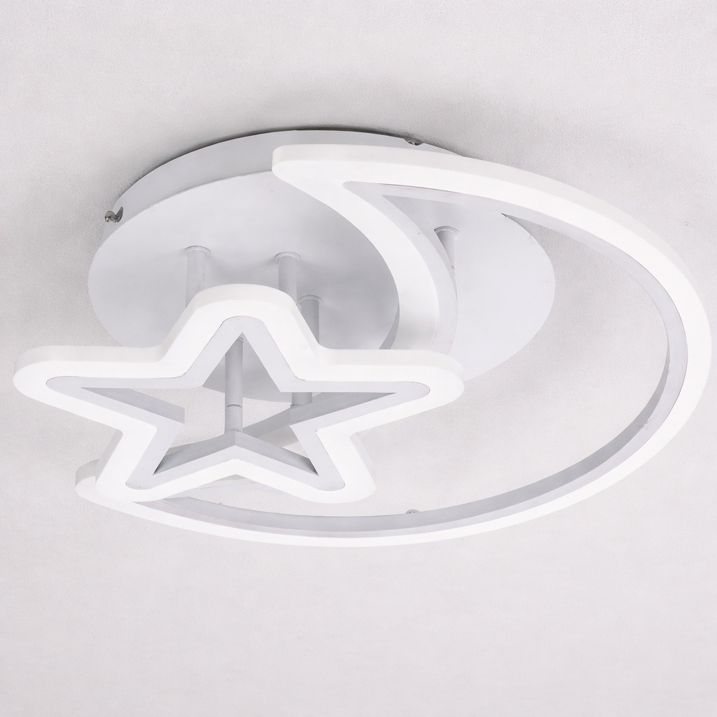 Lustra LED Half Moon, 80W, Alb