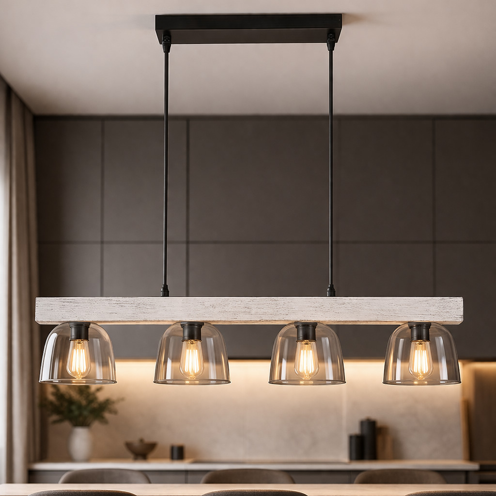 Lustra Suspendata Cardamom, 4 x E14, Gri