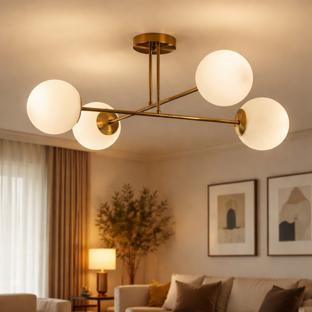 Lustra Kiara Premium, 4 x E27, Auriu