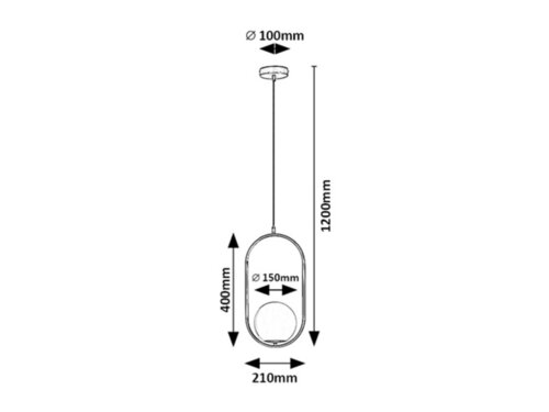 Lustra Suspendata Ghita Premium, 1 x E27, Negru