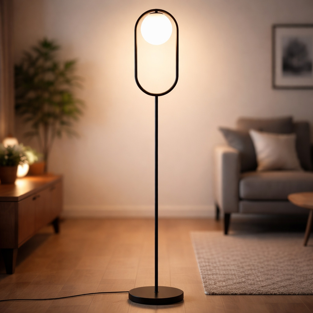 Lampadar Ghita Premium, 1 x E27, negru