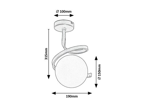 Lustra Sarabi Premium, 1 x E27, auriu