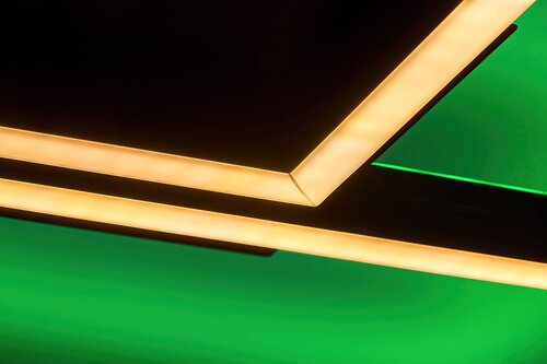 Lustra LED Ludano cu Telecomanda, 40W, RGB, Negru