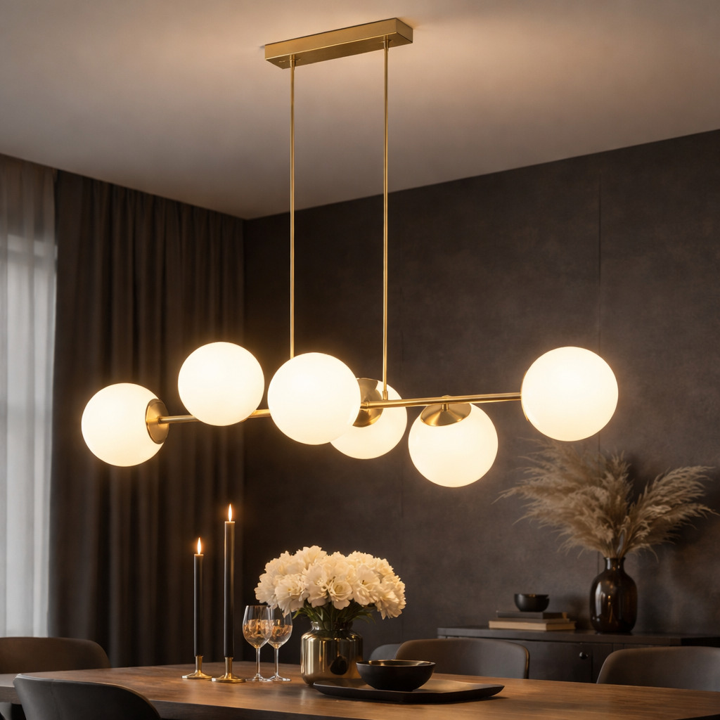 Lustra Suspendata Kiara Premium, 6 x E27, Auriu