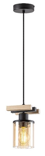 Lustra Suspendata Niylah, 1 x E27, Negru / Maro
