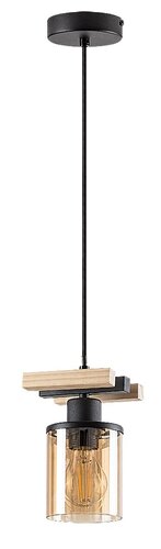 Lustra Suspendata Niylah, 1 x E27, Negru / Maro