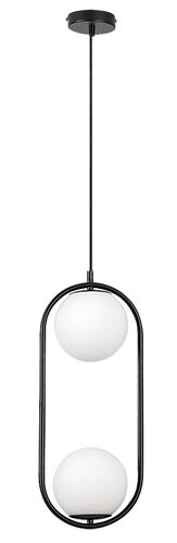 Lustra Suspendata Ghita Premium, 2 x E27, Negru