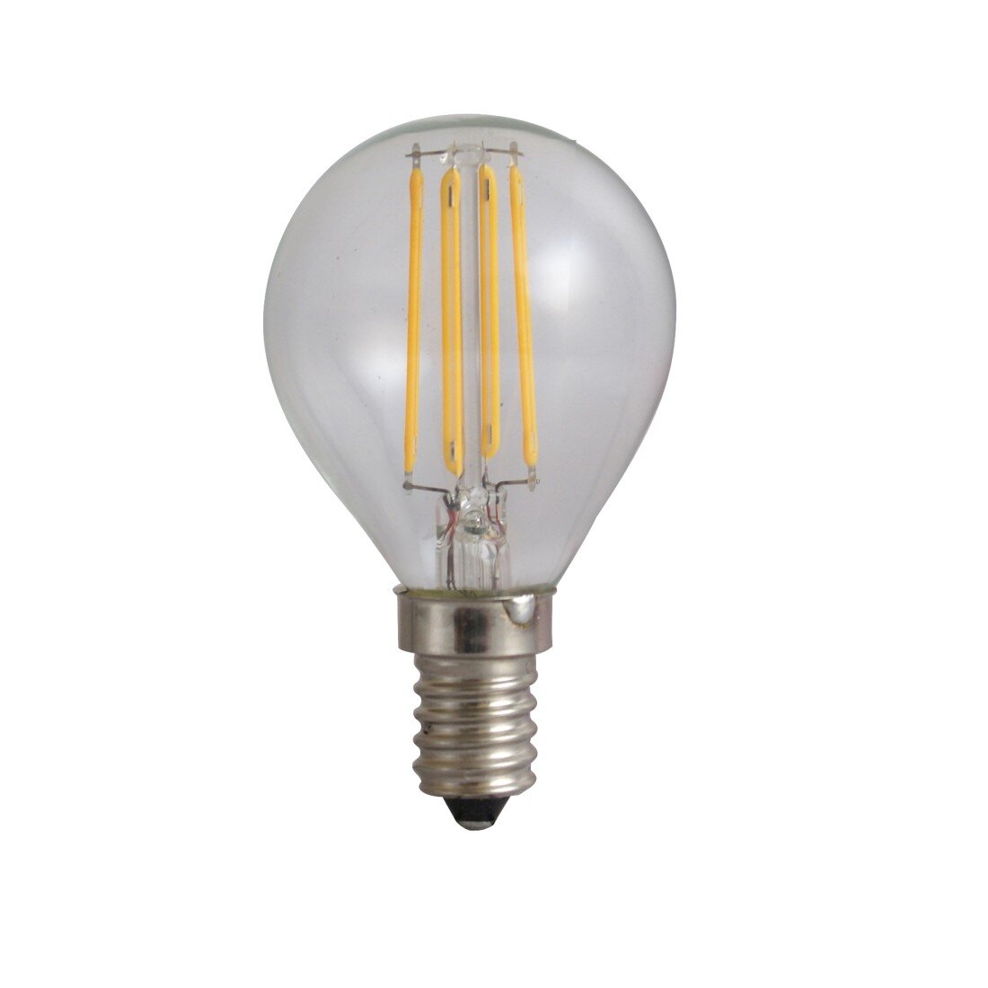 Bec LED filament model G45, 4W, 480lm, E14, lumina calda (3000K)