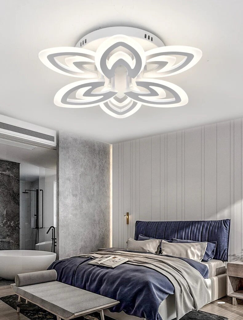 Lustra LED cu Telecomanda, 120W, 3 tipuri de lumina, Alb