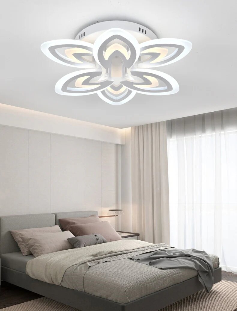 Lustra LED cu Telecomanda, 120W, 3 tipuri de lumina, Alb