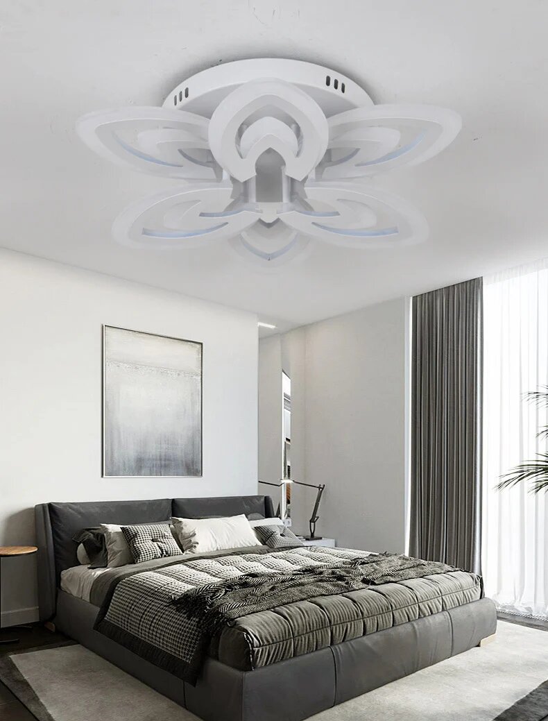 Lustra LED cu Telecomanda, 120W, 3 tipuri de lumina, Alb