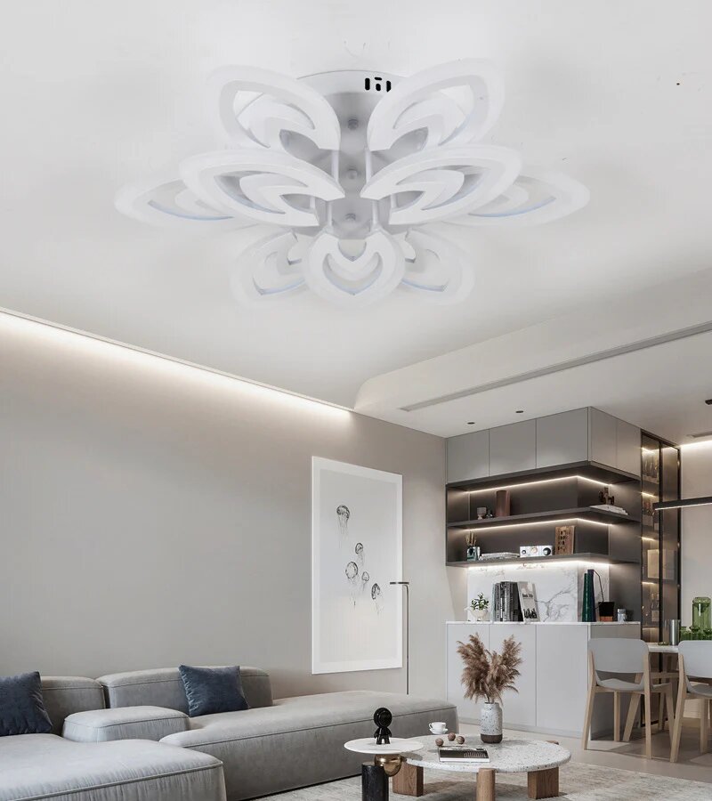 Lustra LED cu Telecomanda, 180W, 3 tipuri de lumina, Alb