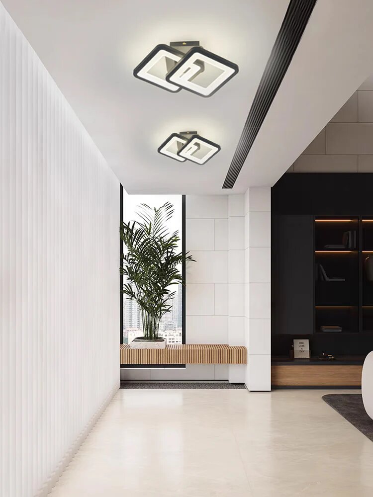 Lustra LED cu Telecomanda, 28W, 3 tipuri de lumina, Negru