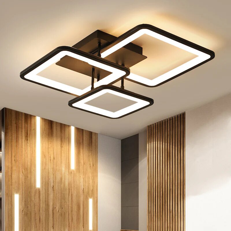 Lustra LED cu Telecomanda, 112W, 3 tipuri de lumina, Maro