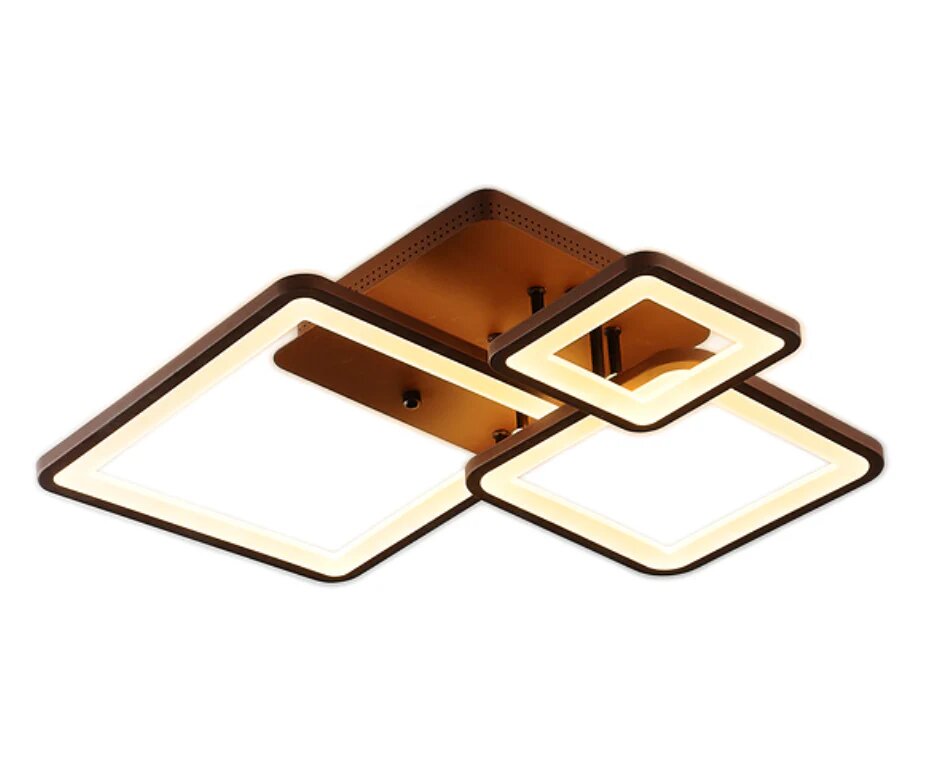 Lustra LED cu Telecomanda, 112W, 3 tipuri de lumina, Maro