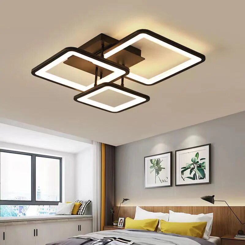 Lustra LED cu Telecomanda, 112W, 3 tipuri de lumina, Maro