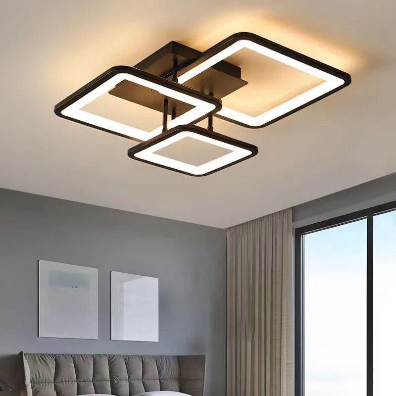 Lustra LED cu Telecomanda, 112W, 3 tipuri de lumina, Maro