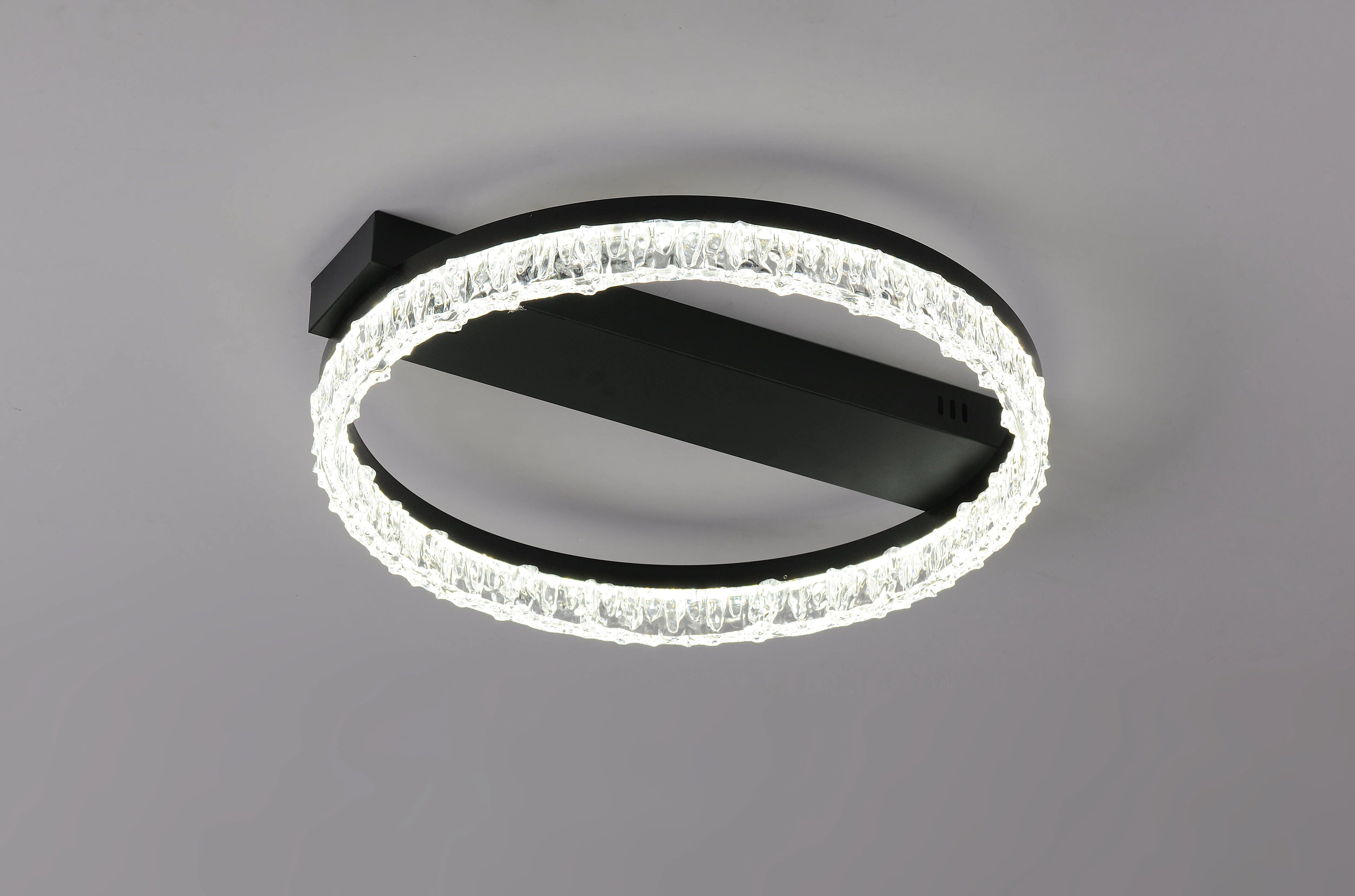 Lustra LED cu Telecomanda, 80W, 3 tipuri de lumina, Negru