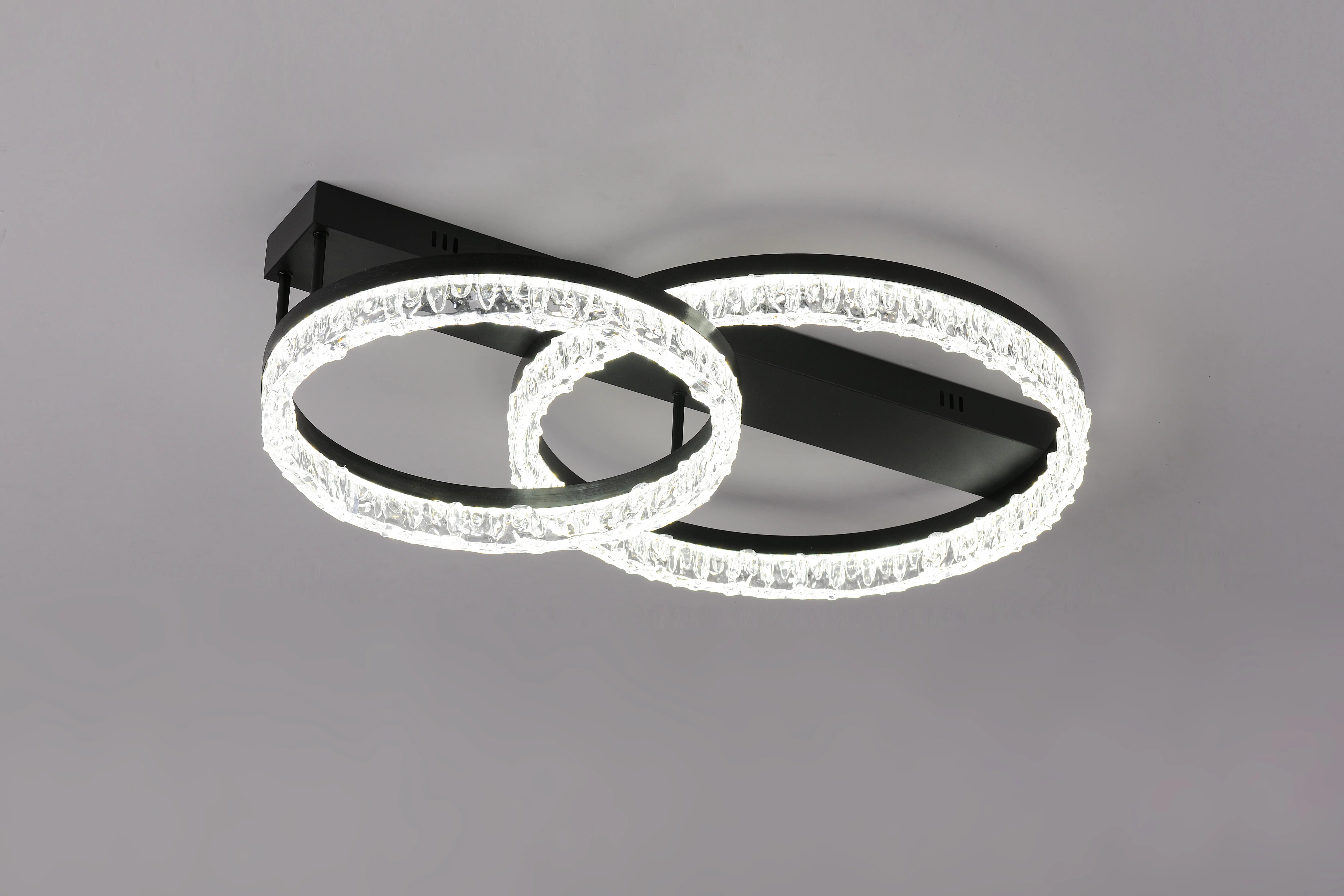 Lustra LED cu Telecomanda, 120W, 3 tipuri de lumina, Negru