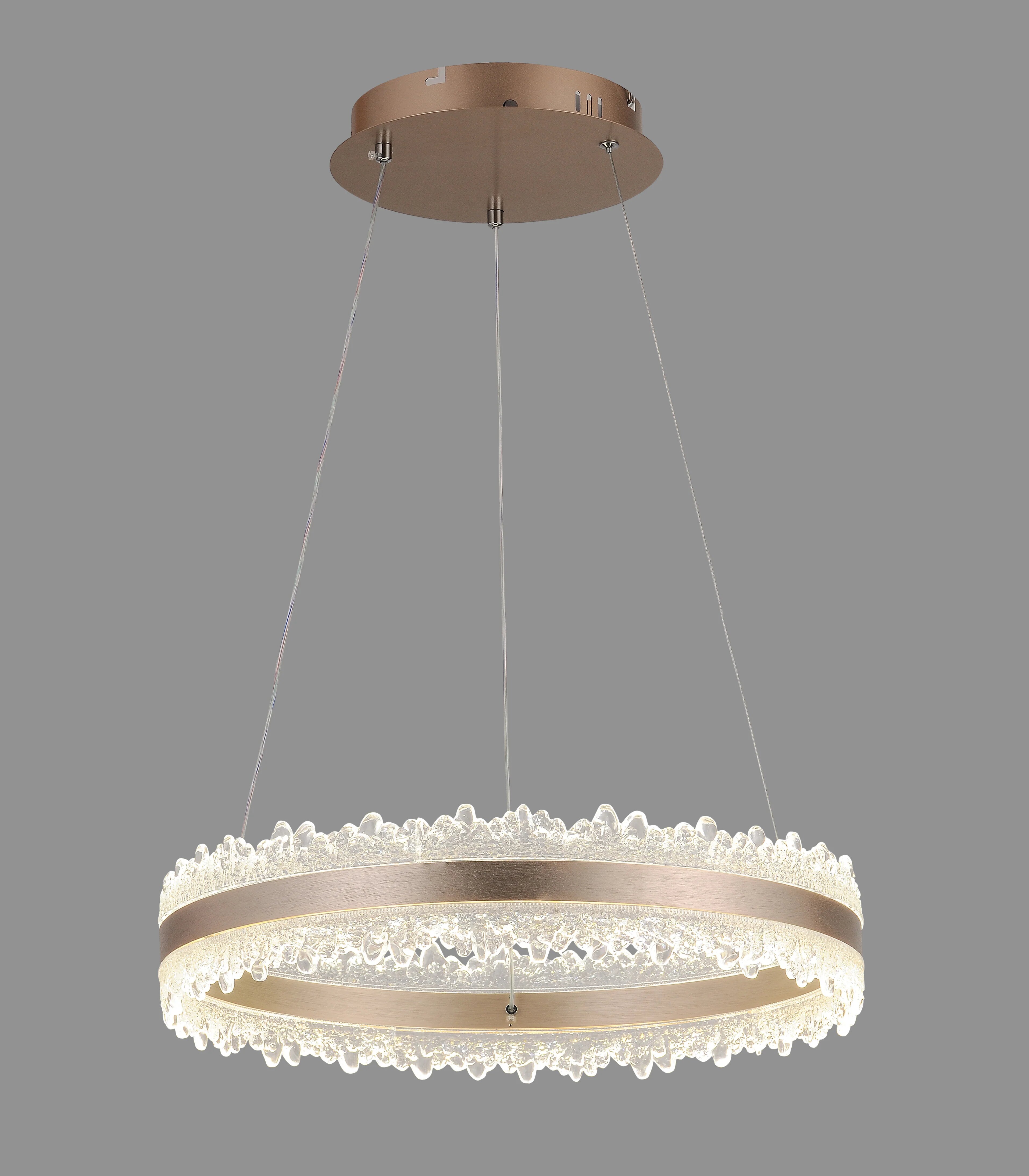 Pendul LED cu Telecomanda, 144W, 3 tipuri de lumina, Maro
