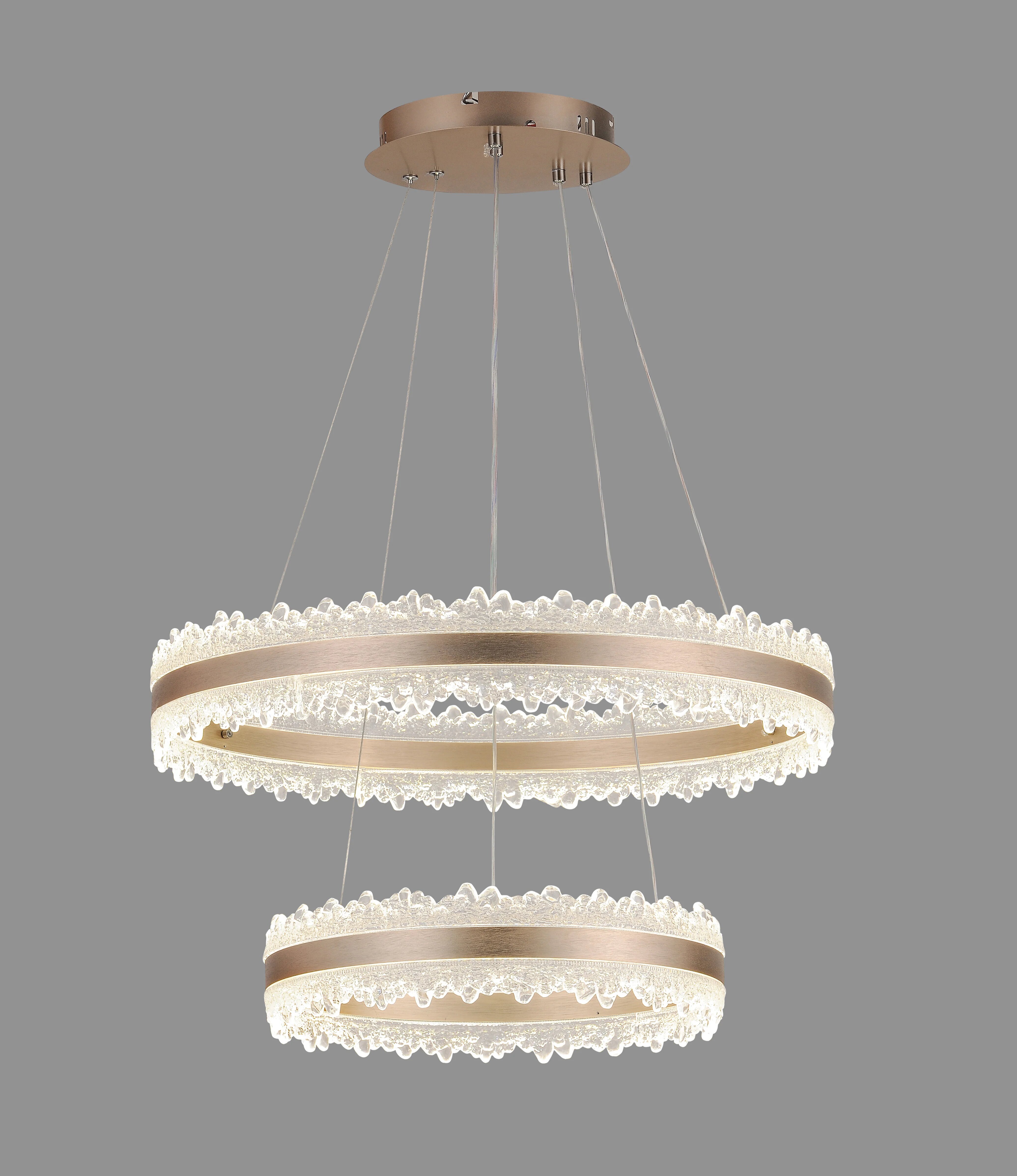 Pendul LED cu Telecomanda, 288W, 3 tipuri de lumina, Maro