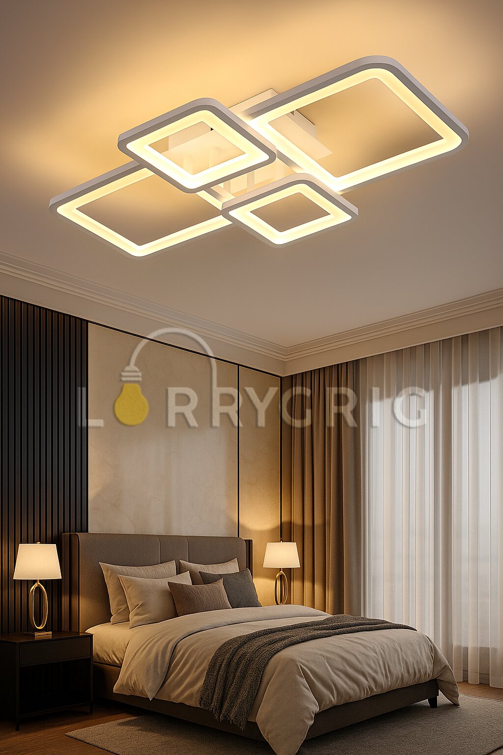 Lustra LED cu Telecomanda, 128W, 3 tipuri de lumina, Alb