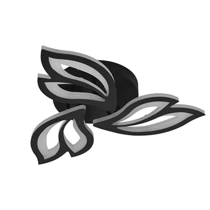 Lustra LED cu Telecomanda, 72W, 3 tipuri de lumina, Negru