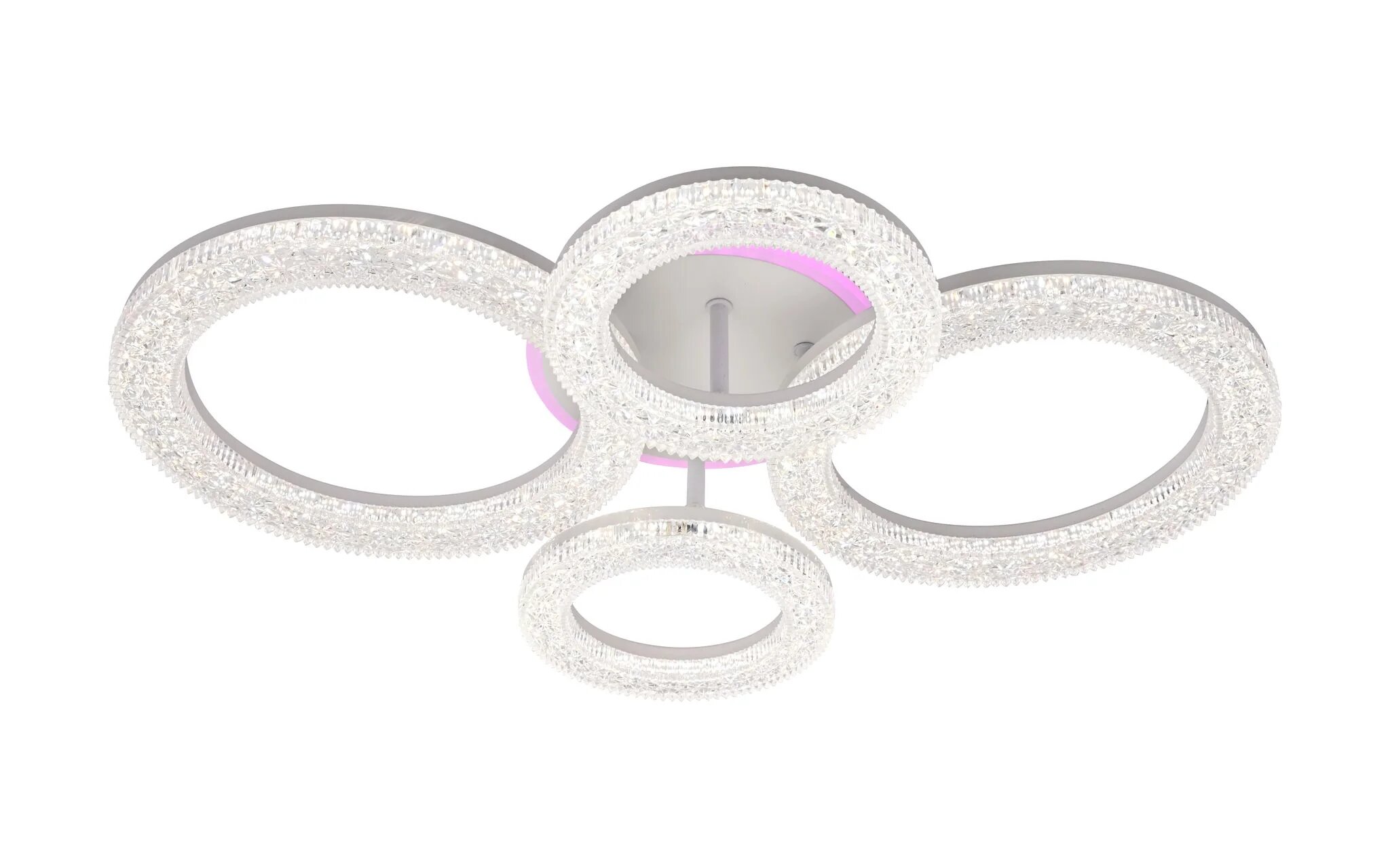 Lustra LED cu Telecomanda RGB, 65W, 3 tipuri de lumina, Alb