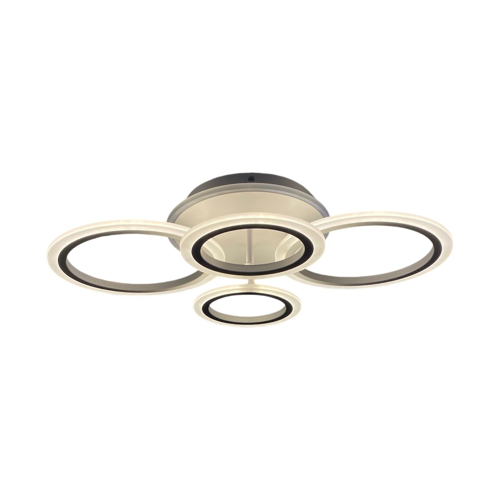 Lustra LED cu Telecomanda RGB, 72W + 20W RGB, 3 tipuri de lumina, Alb