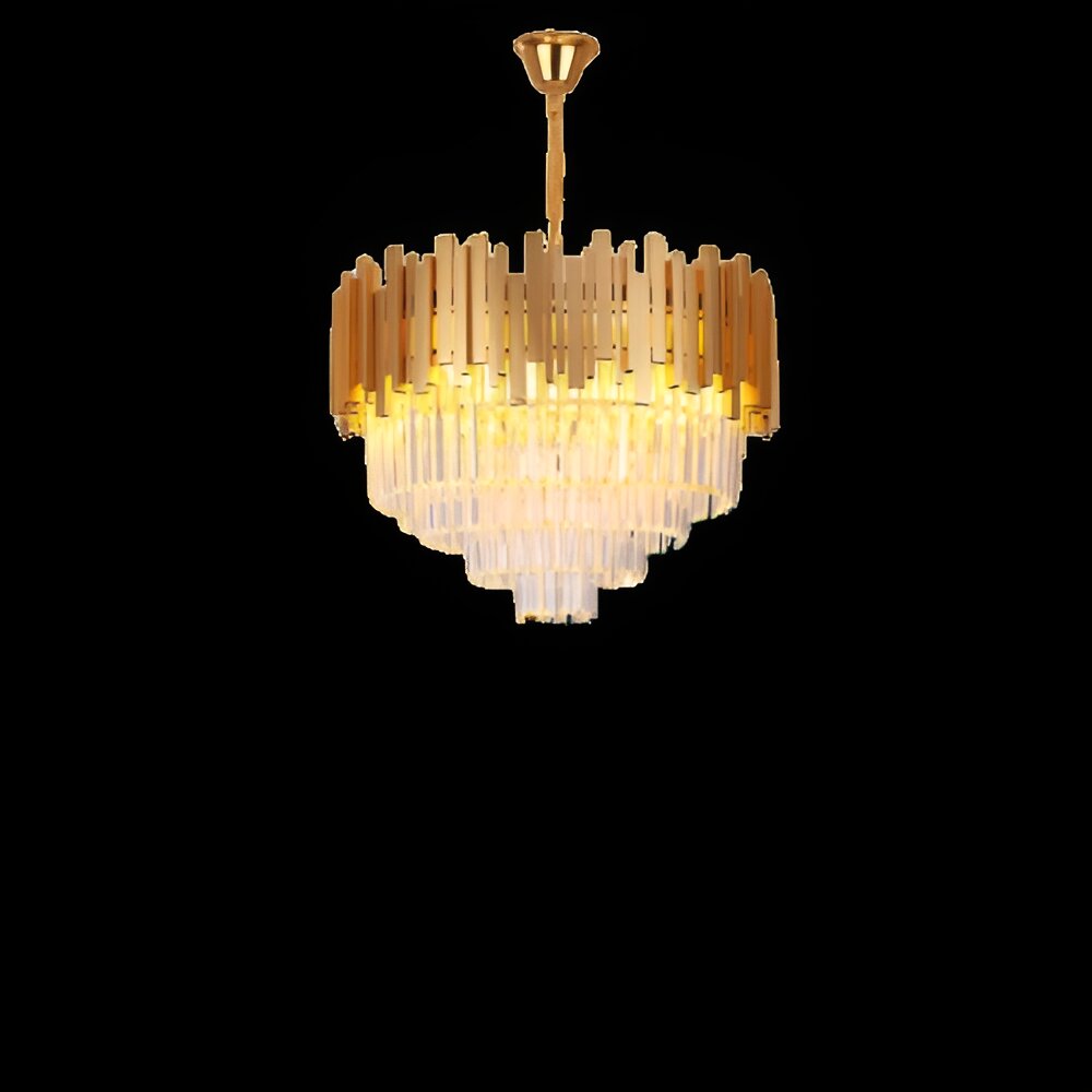 Candelabru Cristal, 60cm, 10 x E27, Auriu