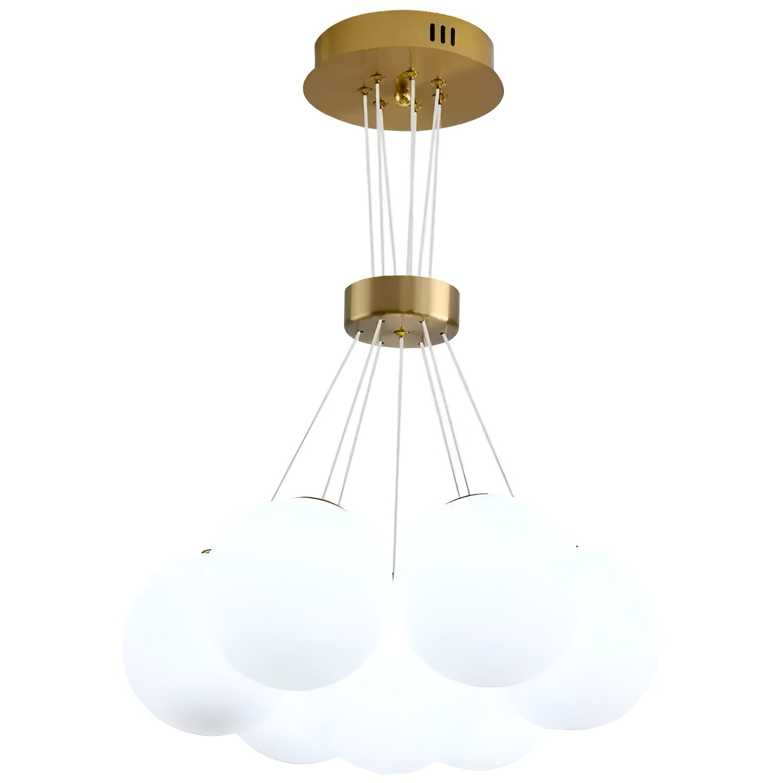 Pendul cu Abajururi, 7 x E27, Auriu