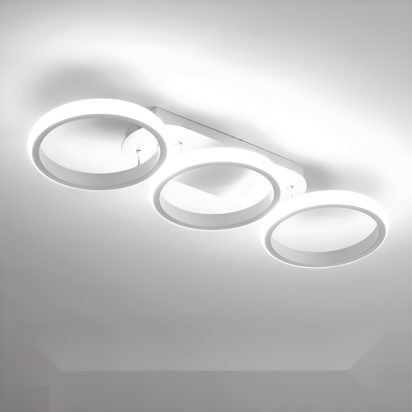 Lustra LED, 54W, 3 tipuri de lumina, Alb