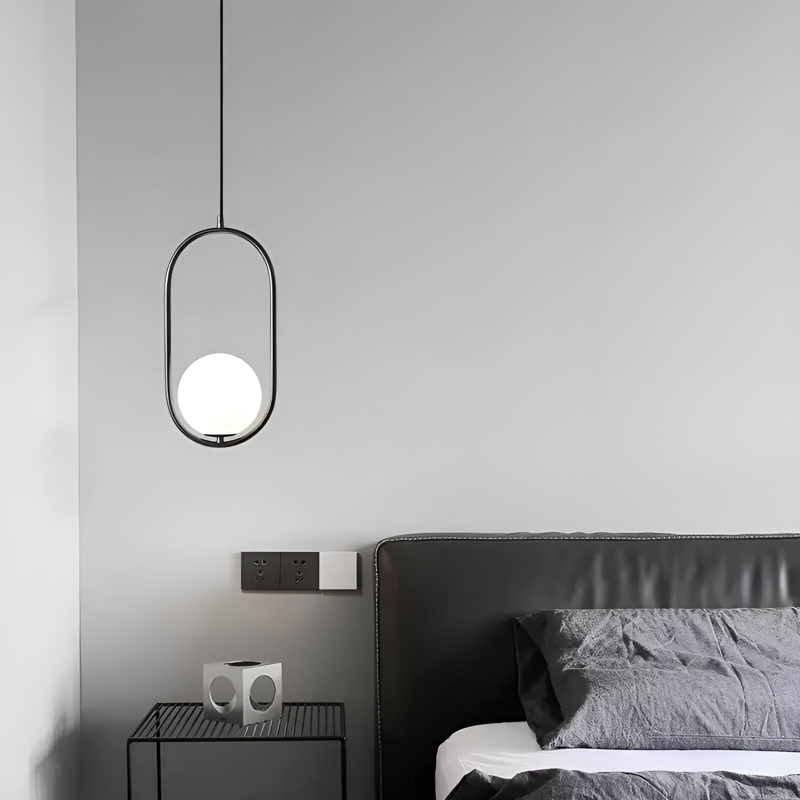 Pendul cu abajur, 1 x E14, Negru