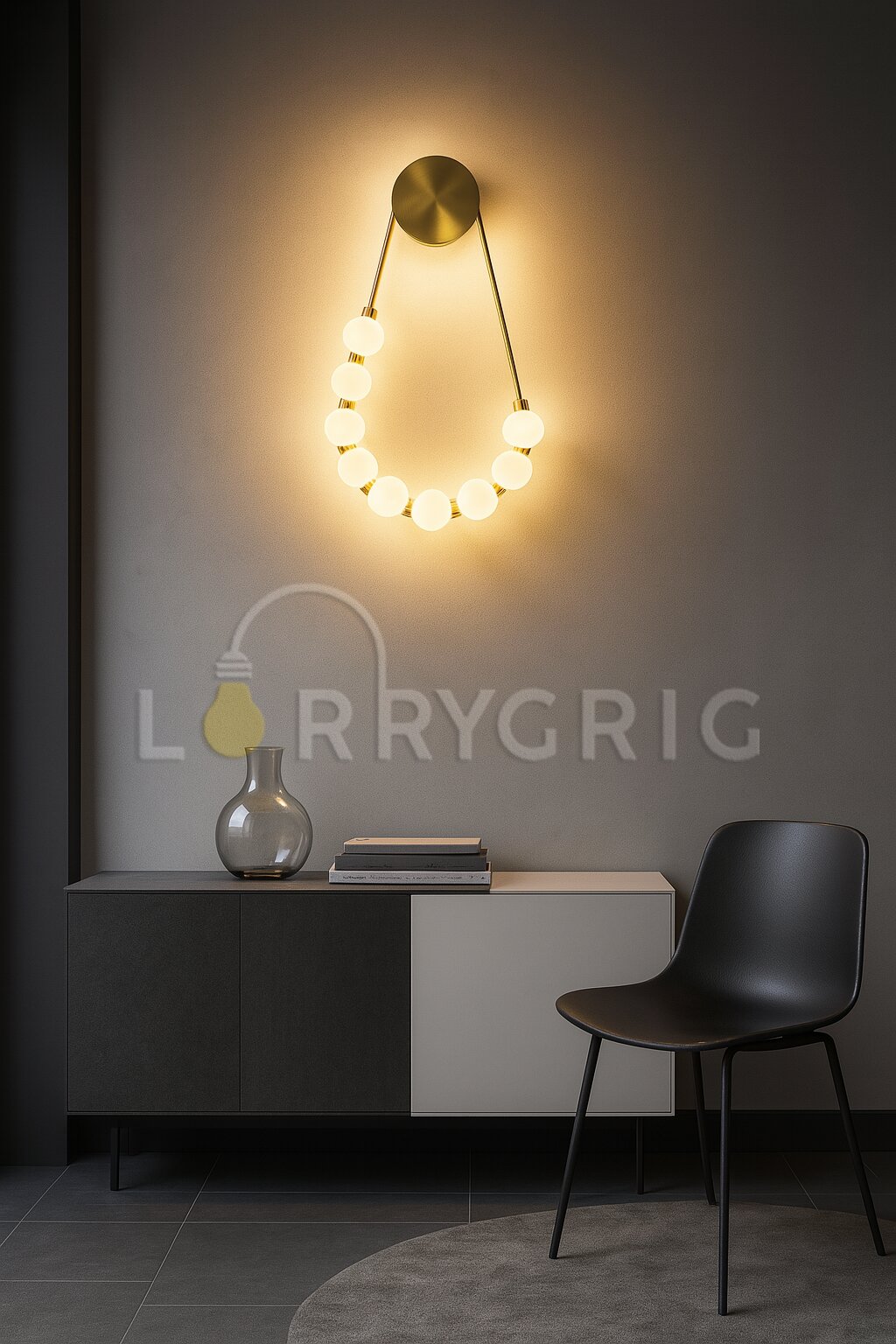 Aplica LED, 60W, 3 tipuri de lumina, Auriu